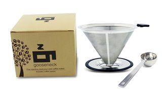 Gooseneck Pour Over Coffee Maker And Brewer With Stand And Stainless Steel Scooper N5
