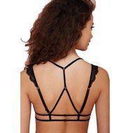 Bra Top ，Beautyvan Comfortable Hollow Translucent Sheer Lace Strap Lingerie Bra (L, Black) N4