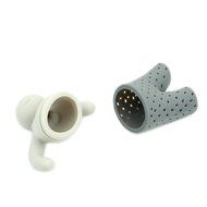A-forest 4 Pcs Tea Filters Design Mr Silicone Tea Infuser Leaf Herbal Tea Strainer Loose Tea N5