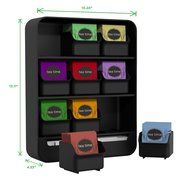 Mind Reader "Baggy" Tea Bag holder and Condiment Organizer, Black N11