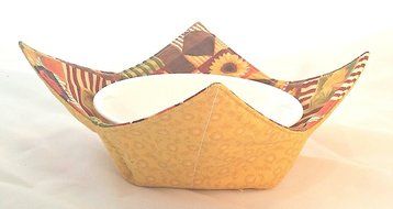Microwave Bowl Cozy Autumn Print/Marigolds N3
