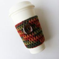 Fall Crochet Travel Mug Sleeve Coffee Sleeve
