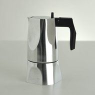 Alessi MT18/6 "Ossidiana" Stove Top Espresso 6 Cup Coffee Maker in Aluminium Casting Handle And Knob in Thermoplastic... N16