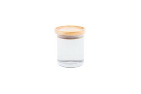 Peterson Houswares G0965132B Glass Canister with Wood Lid, Medium, Clear