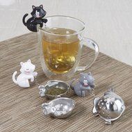 Joie Cat Fish Tea Infuser Strainer - Black or White (White) N2