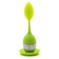 Red Silicone Tea Infuser Leaf Handle with Steel Ball N10