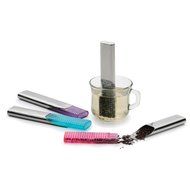 RSVP Tea Gem Tea Stick Infuser, Stainless Steel Pink Topaz