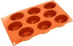 World Cuisine Non-Stick Silicone Mold, Oval N8
