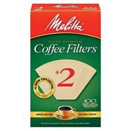 Melitta 622752 100-Count #2 Melitta Natural Brown Cone Coffee Filters