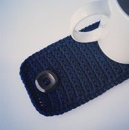 Cotton Coffee Cup Cozy in Navy Blue N3