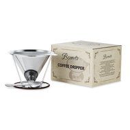 Bernito Stainless Steel Pour Over Coffee Dripper - Paperless Reusable Pour Over Coffee Filter and Double Mesh... N9