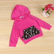 Clothes Set ,BeautyVan Newborn Baby Arrows Print Girl Boy Hooded Tops +Long Pants Outfits Set Clothes (12M, Gray) N9