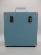 SW-B18 12 Inch Retro Vintage leather LP Vinyl Record Carry Case (Turquoise) N9