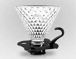 YOUWO V06 Glass Coffee Dripper, Black