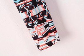PHOTNO Casual Women Lady Skinny Geometric Print Stretchy Jegging Pants Slim Leggings N133