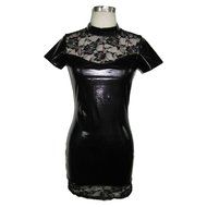 Mini Dress Clubwear，Beautyvan Comfortable Patent leather Lace Lingerie Elastic Free Size Mini Dress Clubwear N8