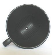 Glory & Grace Matte Black Ceramic No. 4 Coffee, Tea Dripper Filter Cone with Unbleached Melitta Filters Included N4