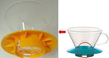 Kalita Wave Dripper 185 series glass [2-4] people for peppermint green # 05 069 (japan import) N3