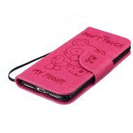 iPhone 7 Case, iPhone 7 Wallet Case,PHEZEN Beauty Flower Girl Cat Design PU Leather Wallet Case Stand Flip Case... N63