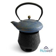Huswell Extra Large Cast Iron Teapot Warmer Stove, Black N5