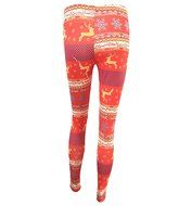 PHOTNO Women Skinny Christmas Elk Print Stretchy Pants Slim Leggings N21
