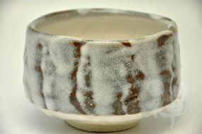 Japanese Mino Yaki ware Matcha Bowl Green Tea 11.5 / 11.5 / 8cm (4.5 / 4.5 / 3.1inch)[7351] N5