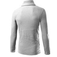 Men's Shirt,Laimeng Polyester Fashion Casual High-collar Men's Sweaters Tops Blouse (XXL, Gray) N4
