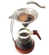 GROSCHE Frankfurt Pour Over Coffee Maker System with Reusable Filter and Coffee Server. 600ml/20.3 fl. oz N8