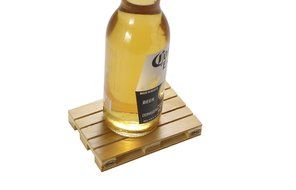 Miniature Craft Wood Pallet Coasters Set of 4 Unique Design for All Kinds of Beer Bottle Wine Glasses Drink Cans... N5