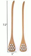 2 Pack Wooden Honey Dipper Stick Set for All Size Jar, Wood Coffee Stirrers, 7 Inch N4