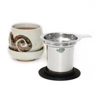 4Friends® Stainless Steel Tea Infuser with Silicone Lid Bundle - Includes 2 Packs of Wong's Tea's Blend It Yourself... N5