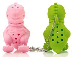 Wishstone Mr & Miss T-Rex Dinosaur Tea Infuser Dino Cute Tea Infuser Set of 2 - Green And Pink - Good Addition... N5