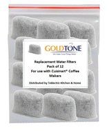 GoldTone 12-Pack Replacement Charcoal Water Filter for Cuisinart Coffee Machines Maker N2