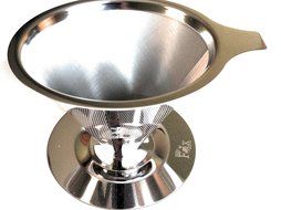 Pour Over Coffee Cone by Silly Fox. The Permanent Reusable Paperless Coffee Filter. Made of Double Mesh Stainless... N5