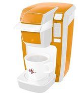 Solids Collection Orange - Decal Style Vinyl Skin fits Keurig K10 Mini Plus Coffee Makers (KEURIG NOT INCLUDED) N2