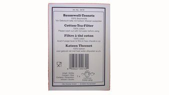 Teenetz extra long 100 %Cotton 9 CM Teestrumpf Cotton Mesh Tea Strainer N2