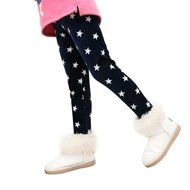 PHOTNO Winter Girls Leggings Thick Warm Elastic Waist Legging Clothing Pants (2-7Y) N17