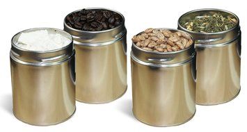 4-Pack Tea Storage Tins, Twist Lock Top Tea Storage Tins (Set of 4) N4