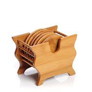 CCWY Bamboo coaster set manufacturers selling Kung-Fu tea bamboo pot mat spare parts in vertical saucer set wholesale N4