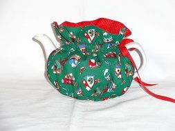 2 Cup Pretty Christmas Print Reversible Tea Pot Cozy N2