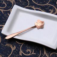 Stainless Steel Tableware Creative Coffee Scoops Stirring Spoon Sugar Spoon Set of 5 (Rose Gold) N4