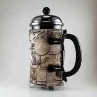 Vintage Hotel Sign Theme, French Press Cozy, 8 cup, Insulated Cafetiere Cosy N4