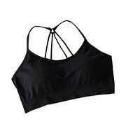 PHOTNO Womens Padded Bra Crop Tops Vest Cross Strap Bustier Beach Tank Tops N7