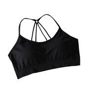 PHOTNO Womens Padded Bra Crop Tops Vest Cross Strap Bustier Beach Tank Tops N8