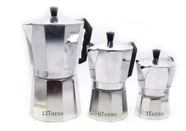 Stovetop Espresso Pot - 2/3/6/9/12 Espresso-cup Italian Coffee Maker - Silver Color - /Moka Espresso Coffee Maker...