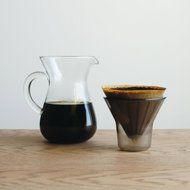 300 ml (2 Cups) Carafe Coffee Set with 20 Filters by Kinto for "Slow" Coffee N9