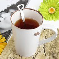 "Stainless Steel Heart-Shaped Tea Infuser Strainer Filter Spoon" shopping N8