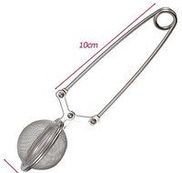Genenic Squeeze Locking Infuser Spice Leaves Stainless Steel Strainer Tea Ball Mesh Filter N9