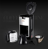 Royal- MD-236 American Fully Automatic Drip Coffee Machine Tea Machine 1.2L ( Color : Red And Black ) N5