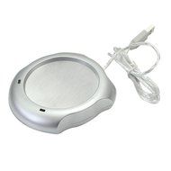 USB Power Suply Coffee Tea Mug Warmer Heating Cup Mat Pad Coasters Home Office Use Silver N3